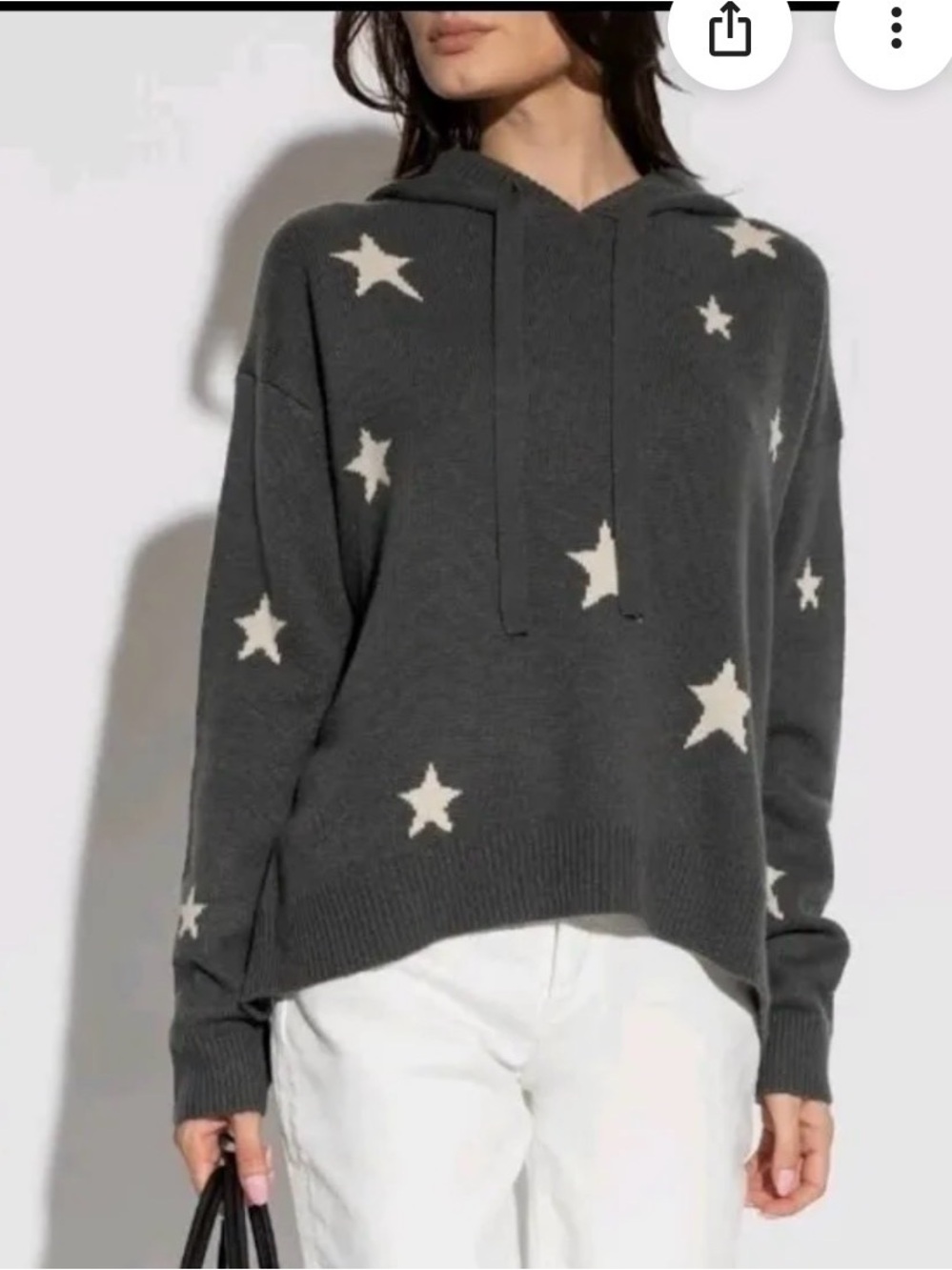 Zadig & Voltaire Charcoal Knit Star Hoodie